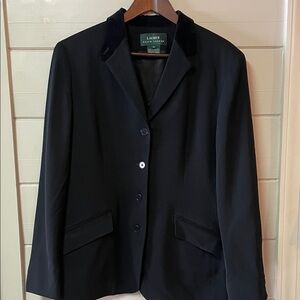 Lauren Ralph Lauren Black Wool Blazer Size 14.
